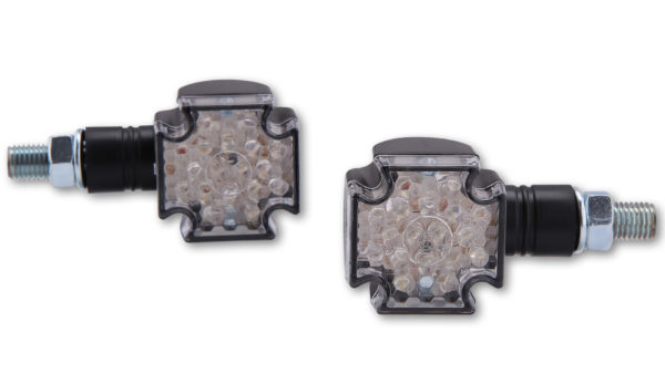verchromt kurzer Stiel SHIN YO LED-Mini-Blinker CROSS E-geprüft nur für hinte