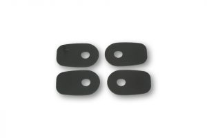 shin_yo Płytki montażowe INDY SPACER do różnych KAWASAKI Z750/,ZX10R,ER6 F/N, czarne, zestaw