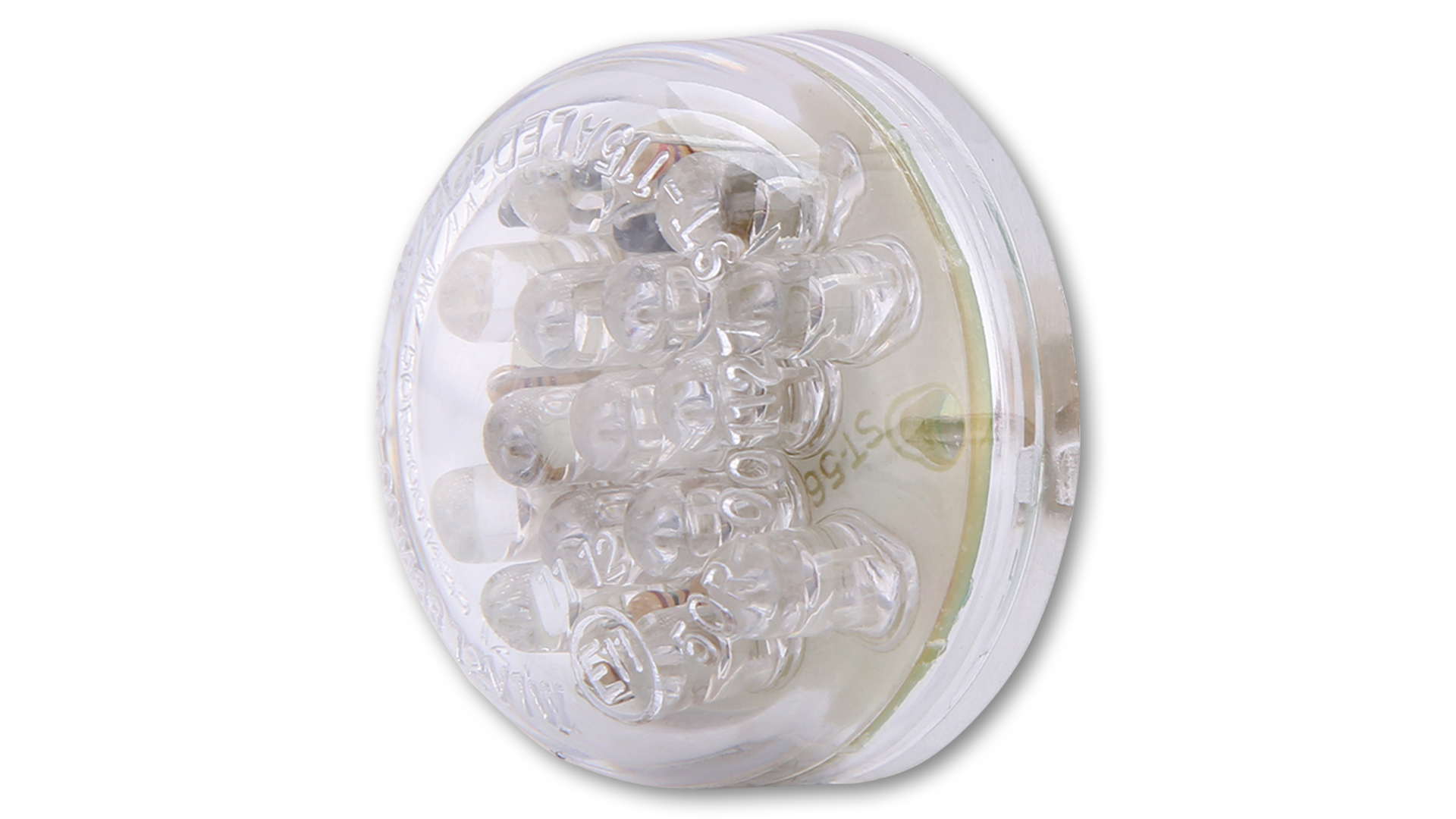 Shin Yo LED Taillight Micro Disc Round Brown Glass