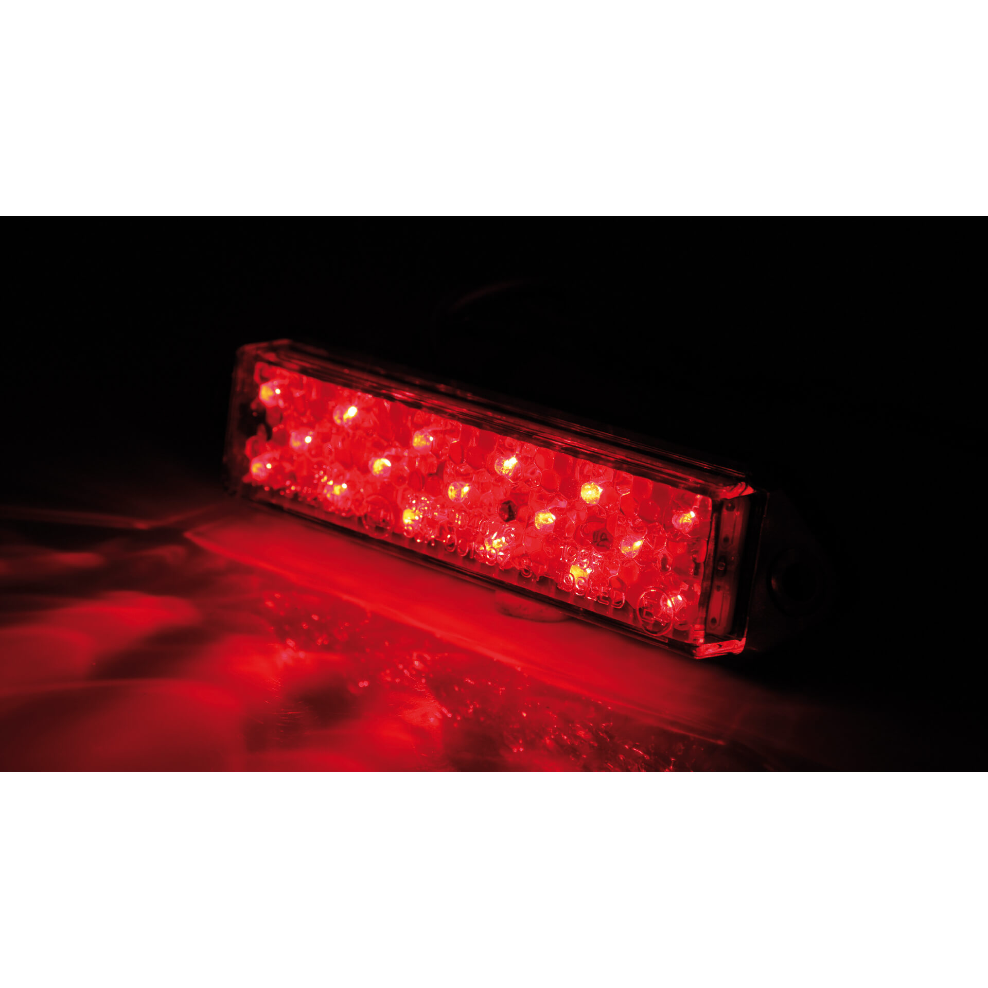 shin_yo LED Rücklicht, SUPERFLAT, Klarglas, mit Befestigungslaschen, E-gepr.