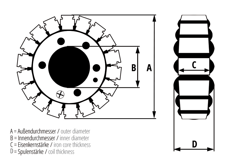 electrosport Stator ESG010 dla alternatora