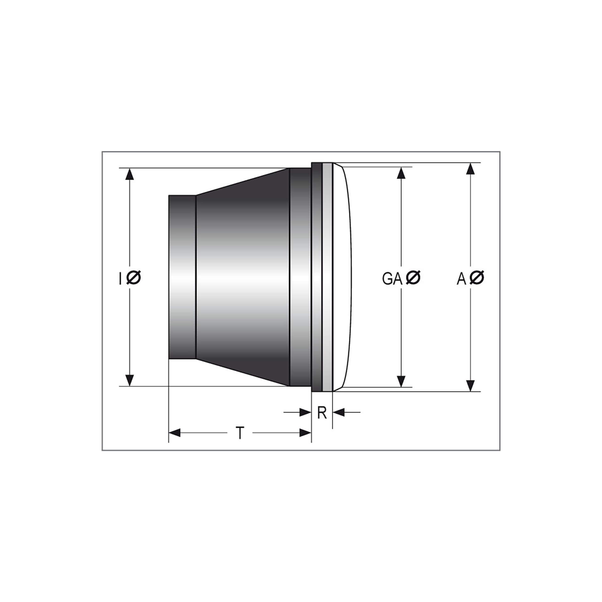 shin_yo Fernscheinwerfereinsatz mit Standlicht, Metall, 90mm für H 4 Birne, gepr. Glas