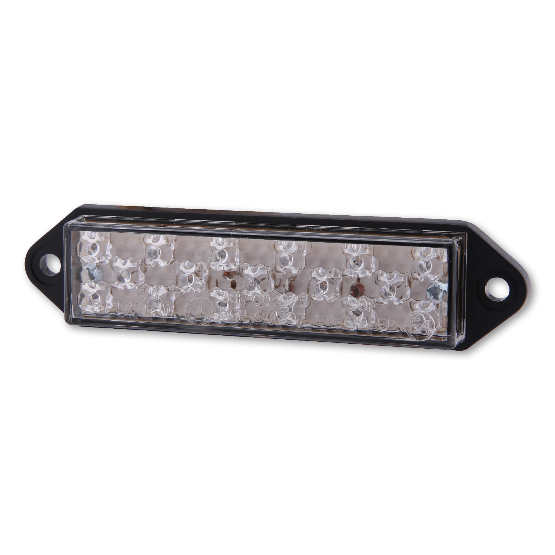 shin_yo LED Rücklicht, SUPERFLAT, Klarglas, mit Befestigungslaschen, E-gepr.