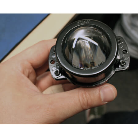 shin_yo Ellipsoidscheinwerfer 38 mm, Abblendlicht, H1 55 Watt, für Linksverkehr