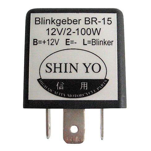 shin_yo Przekaźnik flasherowy SY-02, 3-biegunowy, 12 VDC, 1-100 W