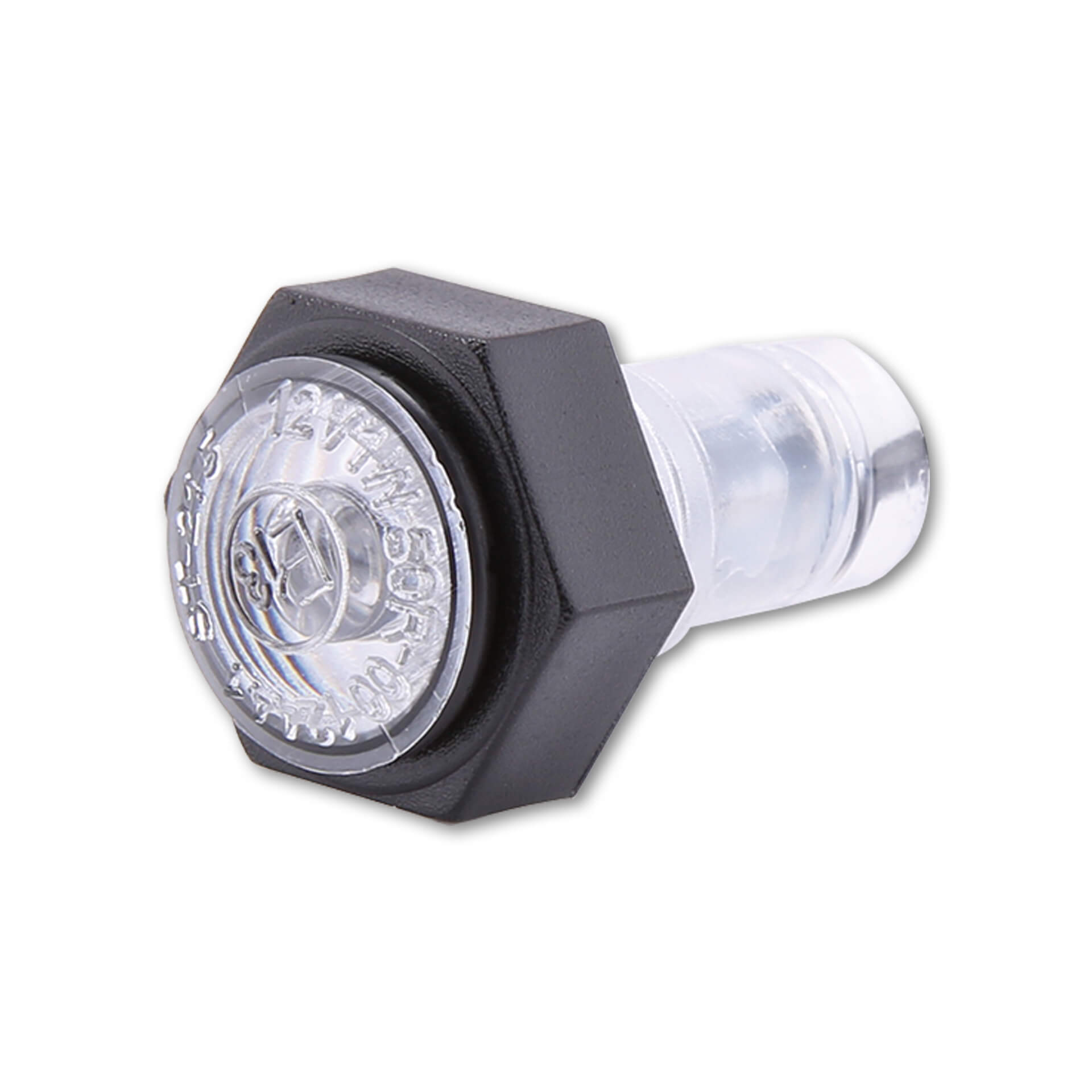 shin_yo MINI ?wiat?o postojowe LED, okr?g?e, ?rednica soczewki 14,8 mm, oznakowane E